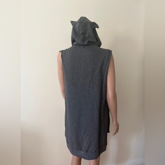 Brand new mewgaroo pet holder cat eared pouch sweatshirt hoodie top grey small - Picture 6 of 7